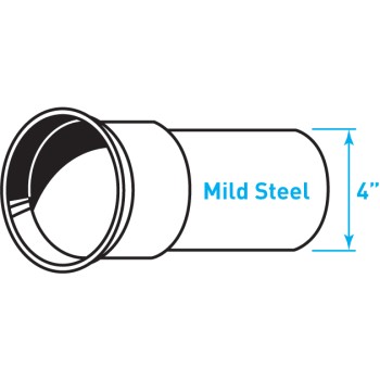 Truck Exhaust 20º Expanded Lipped Flange, Mild Steel - 4" Diameter